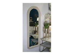 Espejo de pared o de suelo en arco de terciopelo 60x160cm Cloe Beige New