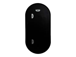 Helloshop26 Espejo-Espejo de pared ovalado 30 x 60 cm mate 03_0007952 Negro