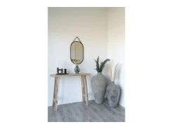 Les Tendances Espejo De Pared|Espejo-Espejo de pared ovalado TRAPANI de metal – L 35 x H 60 cm Negro
