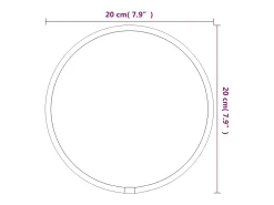 Espejo De Pared|Espejo-Espejo de pared Ø 20 cm Redondo Plateado