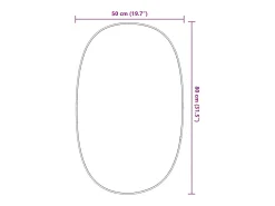 Online Espejo de pared 80x50 cm Plateado