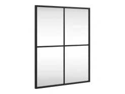 Espejo de pared rectangular de hierro 40x50 cm ES694874 Negro Outlet