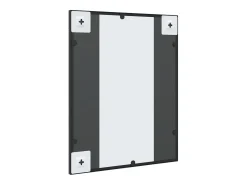 Espejo de pared rectangular de hierro 40x50 cm ES694874 Negro Outlet