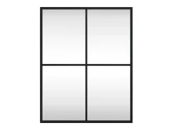 Espejo de pared rectangular de hierro 40x50 cm ES694874 Negro Outlet