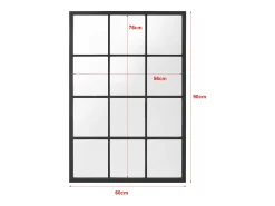 Online Helloshop26 Espejo de pared rectangular 90 x 60 cm mate 03_0007900 Negro