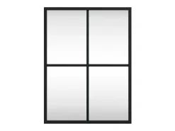 Best Espejo de pared rectangular de hierro 30x40 cm ES649328 Negro