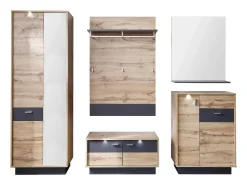 Les Tendances Espejo de pared rectangular con estante Dravy oscuro 90 cm Gris Discount