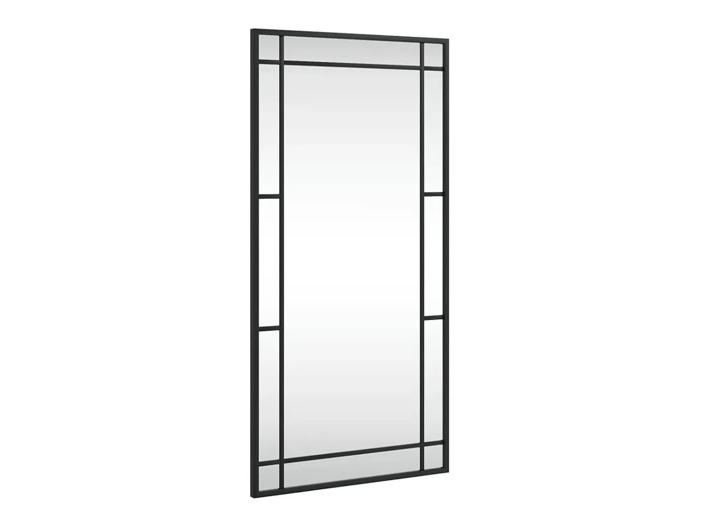 Outlet Espejo de pared rectangular de hierro 40x80 cm ES214271 Negro