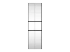 Espejo de pared rectangular de hierro 30x100 cm ES795985 Negro Discount