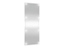 Espejo De Pared|Espejo-Espejo de pared rectangular con luces LED vidrio 40x100 cm ES462610 Plateado