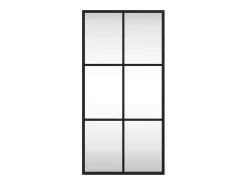 Espejo de pared rectangular de hierro 30x60 cm ES799849 Negro