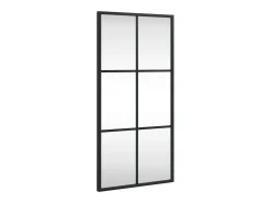 Espejo de pared rectangular de hierro 30x60 cm ES799849 Negro