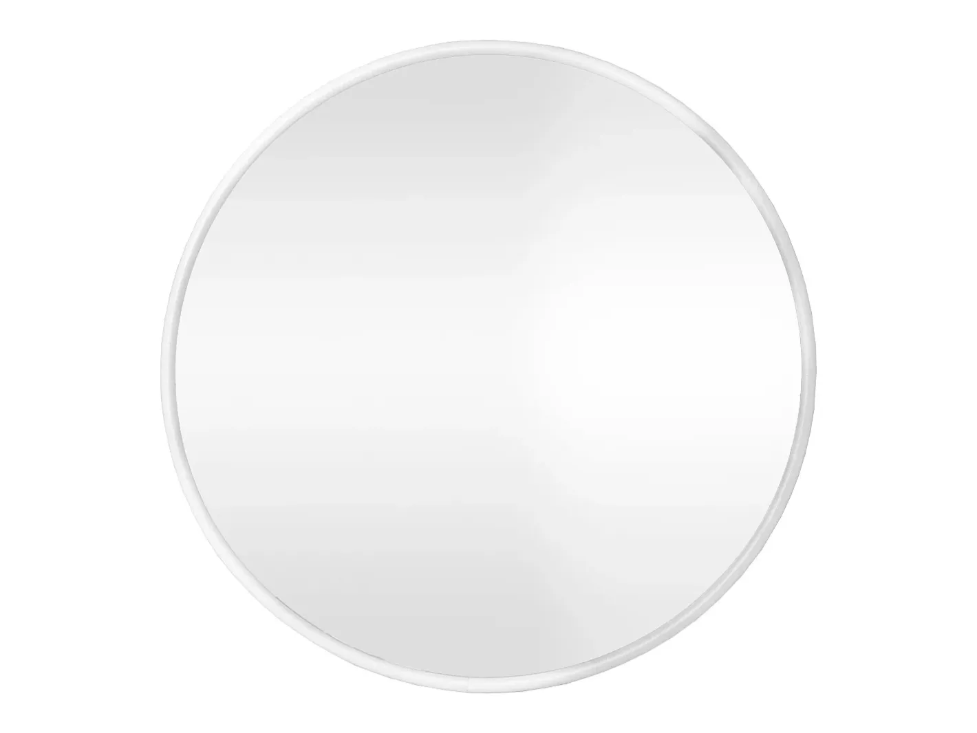 Helloshop26 Espejo de pared redondo 50 cm mate 03_0007941 Blanco