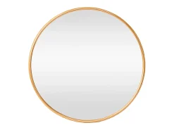 Helloshop26 Espejo-Espejo de pared redondo 60 cm aluminio dorado 03_0007946 Amarillo