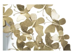 Espejo de pared redondo con mariposas 3D Butterfly Wind Dorado New