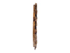 Espejo De Pared|Espejo-Espejo de pared redondo de teca de 40 cm Marru00f3n