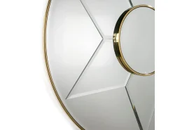 Les Tendances Espejo de pared redondo de metal Alma D 120 cm Dorado Online