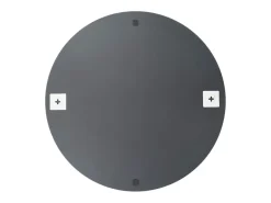 Espejo de pared redondo de cristal de 60 cm Plateado New