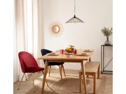 Atmosphera Espejo de pared redondo Flor en ratán 56 cm con espejo central de 23,5 cm para fijar en la pared Beige New