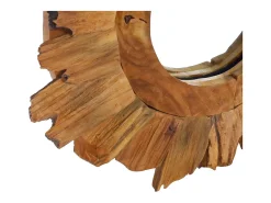 Espejo de pared redondo teca 40 cm ES540090 Marru00f3n Outlet