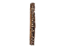 Clearance Espejo de pared redondo teca 60 cm ES129707 Marru00f3n