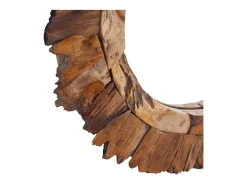 Espejo de pared redondo teca 60 cm ES475183 Marru00f3n