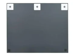 Espejo De Pared|Espejo-Espejo de pared sin marco con luces LED de cristal rectangular Plateado