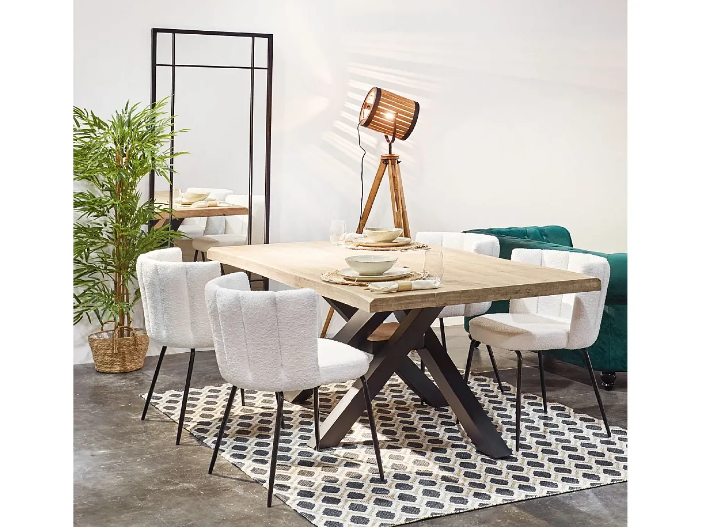 duehome Espejo De Pared|Espejo-Espejo de pared Square Negro Gris