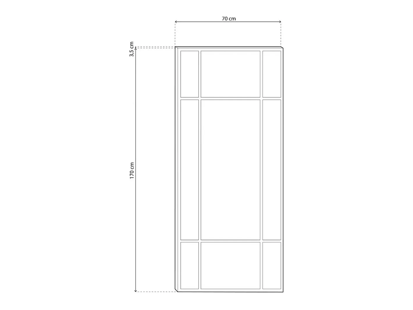 duehome Espejo De Pared|Espejo-Espejo de pared Square Negro Gris