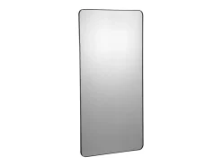 Espejo de Pared SucceBuy, 71,1 x 152,4 cm, , Contornos en Aleación de Aluminio, con Soporte en Forma de Z para Baño Negro Clearance