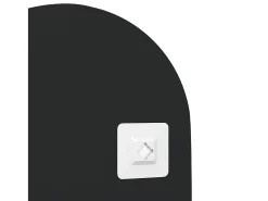 Best Espejo de pared vidrio ovalado 25x60 cm ES933782 Plateado