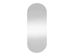 Best Espejo de pared vidrio ovalado 35x80 cm ES358717 Plateado