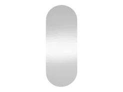 Espejo de pared 20x50 cm Cristal ovalado Plateado Outlet