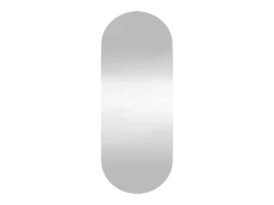 Espejo de pared 20x50 cm Cristal ovalado Plateado Outlet