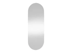Espejo De Pared|Espejo-Espejo de pared 15x40 cm Cristal ovalado Plateado