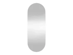 Espejo De Pared|Espejo-Espejo de pared 15x40 cm Cristal ovalado Plateado