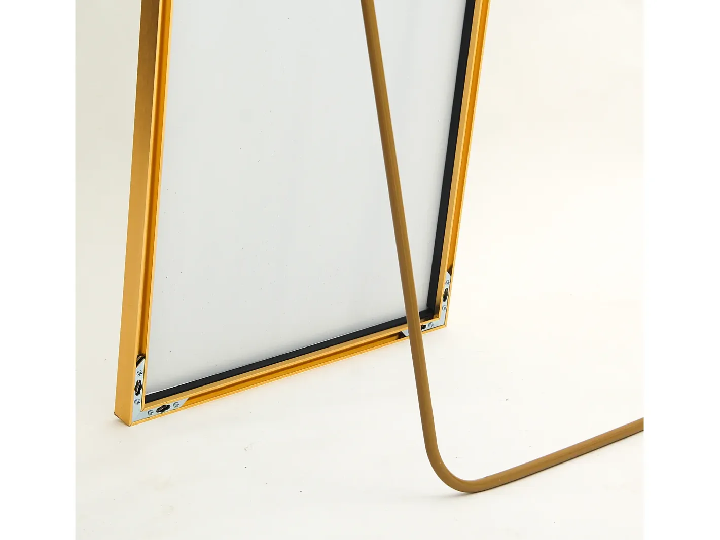 Online Espejo de pie - Marco de metal - 162 x 53 cm - Ángulo de inclinación ajustable - Para salón o vestidor Dorado