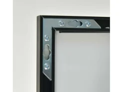 Espejo de pie - Marco de metal - 180 x 80 cm - Rectangular - Para salón o vestidor - Negro