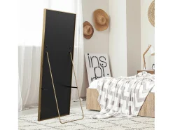 Espejo de pie 173 x 63 cm - espejo autoportante, se puede colgar o apoyar en la pared - espejo de pie grande - Dorado Clearance