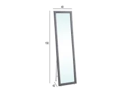 Basic Espejo De Pared|Espejo-Espejo de pie Cardiff 146,5x38,5x30,5 cm Negro