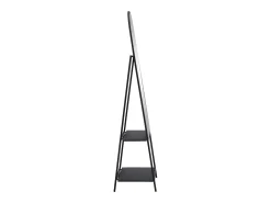 OZAIA Espejo de pie con 2 estantes - Metal - Ancho 46 x Prof. 41 x Alt. 172 cm - - LIVIO Negro Clearance