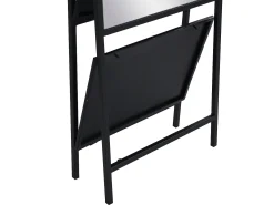 OZAIA Espejo de pie con 2 estantes - Metal - Ancho 46 x Prof. 41 x Alt. 172 cm - - LIVIO Negro Clearance