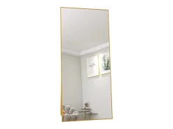 Espejo de pie de 180 x 80 cm, marco de aluminio , espejo de pared moderno para colocar de pie o colgar Dorado Online