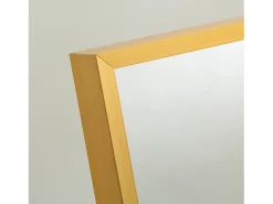 Espejo-Espejo de pie de 162 x 53 cm, marco de aluminio , espejo de pared moderno para colocar de pie o colgar Dorado