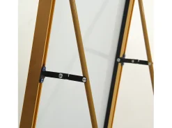 Espejo de pie de 140 x 40 cm, marco de aluminio , espejo de pared moderno para colocar de pie o colgar Dorado Discount