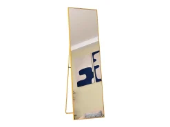 Espejo de pie de 140 x 40 cm, marco de aluminio , espejo de pared moderno para colocar de pie o colgar Dorado Discount