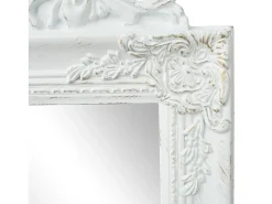 Espejo-Espejo de pie estilo barroco 160x40 cm Blanco
