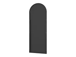 Espejo-Espejo de pie, marco de aluminio con soporte, alto 162 cm, ancho 53 cm, Negro