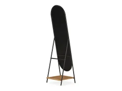 Les Tendances Espejo de pie MUSTO de madera, metal y ratán – 171,5 cm Negro