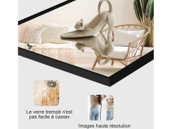 Sale Espejo de pie rectangular 164×54 cm con marco – Diseño minimalista y moderno Negro